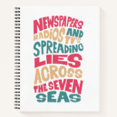 De radio van kranten en Tv's verspreidt zich over  Notitieboek (Voorkant)