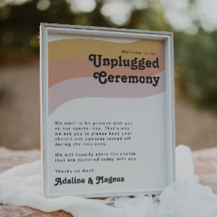 De Rainbow Unplugged Ceremony van de Moderne Retro Poster