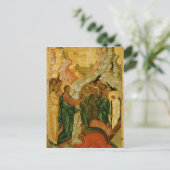 De Raising van Lazarus, Russisch icoon Briefkaart (Staand voorkant)