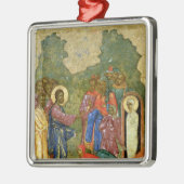De Raising van Lazarus, Russisch icoon Metalen Ornament (Links)