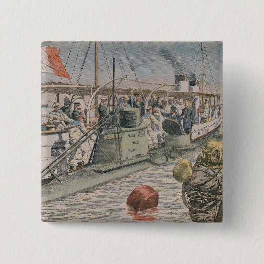 De ramp met de Bizerte Vierkante Button 5,1 Cm (Voorkant)