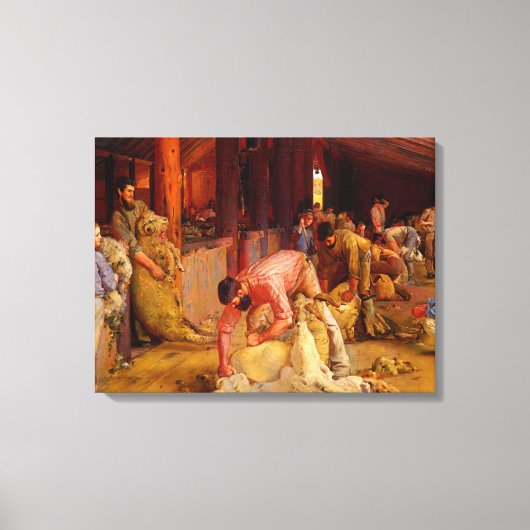 De Rams Tom Roberts 1890 Australische kunst horen Canvas Afdruk (Voorkant)