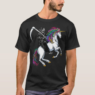 De Rand Reaper die een Unicorn leidt T-shirt
