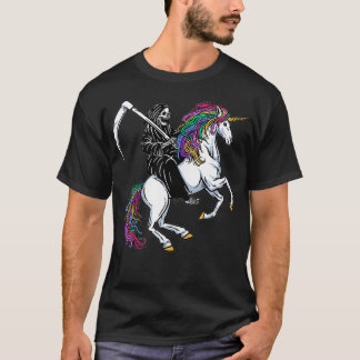 De Rand Reaper die een Unicorn leidt T-shirt