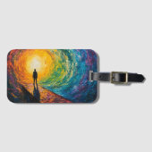 De rand van de dimensie bagagelabel (Voorkant (horizontaal))