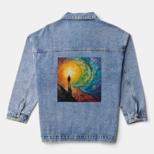De rand van de dimensie denim jacket