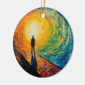 De rand van de dimensie keramisch ornament (Links)