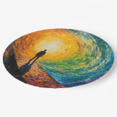 De rand van de dimensie papieren bordje (Gekanteld)