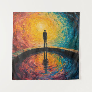 De rand van de dimensie wandkleed