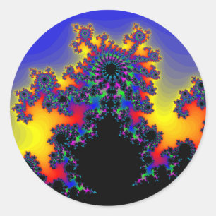 De rand van de fractal: ronde sticker