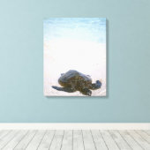 De rand van het water canvas afdruk (Insitu (Houten vloer))