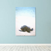 De rand van het water canvas afdruk (Insitu (Houten vloer))