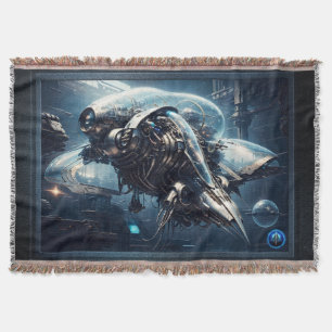 De Raspian Dynamorph Drone AI Art van Xzendor7 Deken