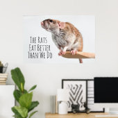 De ratten eten beter dan wij poster (Thuiskantoor)