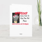 De ratten van Kerstmis Feestdagen Kaart (Achterkant)