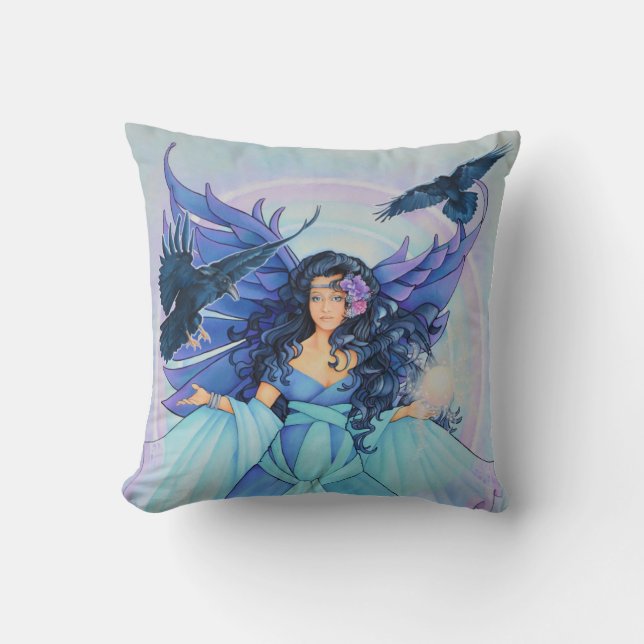 De Raven Fairy Pillow Kussen (Voorkant)