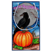 De Raven Happy Halloween Gift Bag Klein Cadeauzakje (Achterkant)