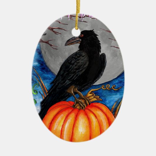 De Raven Keramisch Ornament (Voorkant)