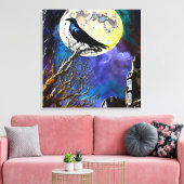 De Raven, Nevermore Canvas Afdruk (Insitu (Woonkamer))
