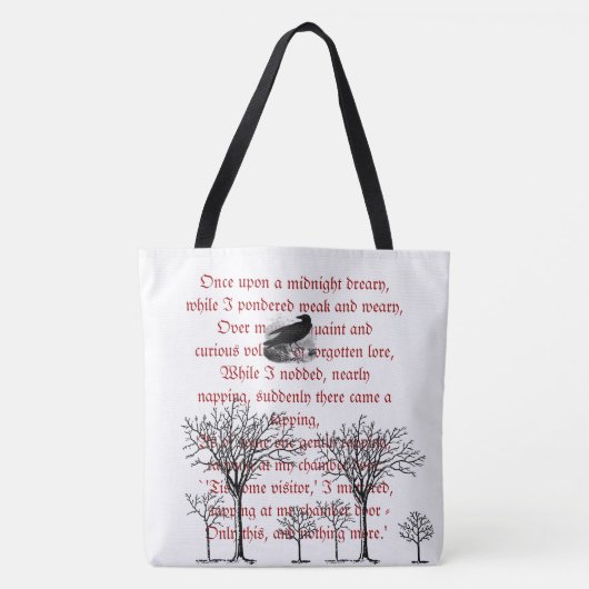 De Raven Red  Poem Canvas tas (Voorkant)