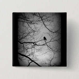 De Raven Vierkante Button 5,1 Cm