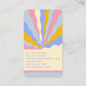 De  Rays Abstracte Trendy naam van Retro Visitekaartje (Achterkant)