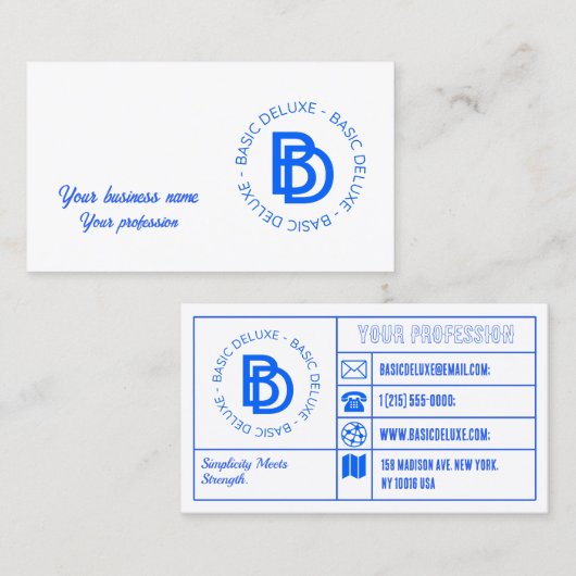 De  Rays Abstracte Trendy naam van Retro Visitekaartje (Voorkant / Achterkant)