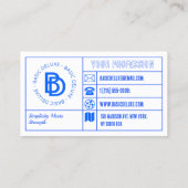 De  Rays Abstracte Trendy naam van Retro Visitekaartje (Achterkant)