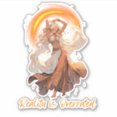 De realiteit is overdreven sticker (Voorkant)