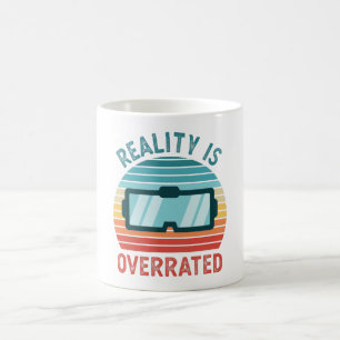 De realiteit is overschatte virtuele VR Gift Funny Koffiemok