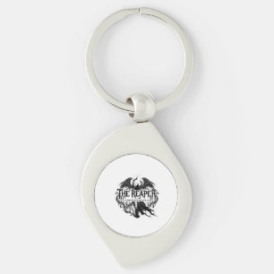 De Reaper gotische typografie & donkere engel kuns Sleutelhanger