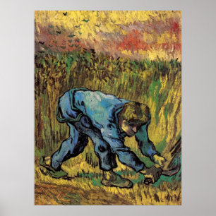 De Reaper met Sickle van Vincent van Gogh Poster