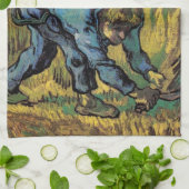 De Reaper met Sickle van Vincent van Gogh Theedoek (Gevouwen)