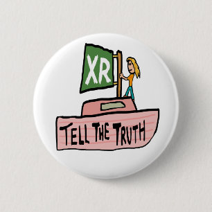 De rebellie van de uitsterving vertelt de waarheid ronde button 5,7 cm