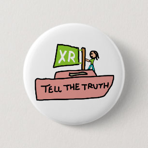 De rebellie van de uitsterving vertelt de waarheid ronde button 5,7 cm