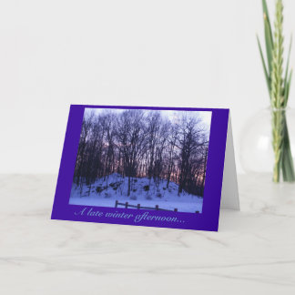 De "recente winter afternoon kaart