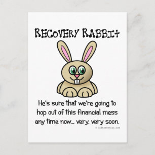 De recessie moet uiteindelijk een einde maken briefkaart