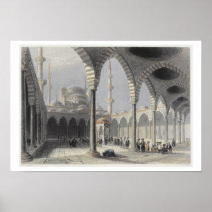 De rechtbank van de moskee van Sultan Achmet, Ista Poster