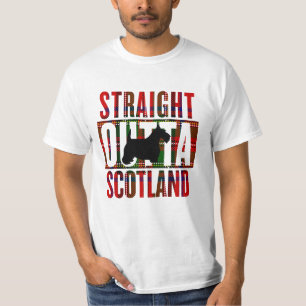 De rechte Plaid van Outta Schotland Scottie T-shirt