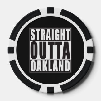 De rechte Zwarte van Outta Oakland Pokerchips