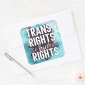 De rechten van de mens vierkante sticker (Envelop)