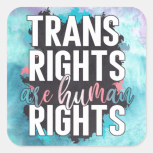 De rechten van de mens vierkante sticker