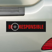 DE RECHTEN VAN DE pistool ZIJN VERANTWOORDELIJK Bumpersticker (Op auto)