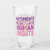 De rechten van de vrouw zijn mensenrechten glas (Achterkant)