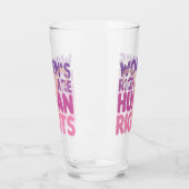 De rechten van de vrouw zijn mensenrechten glas (Links)