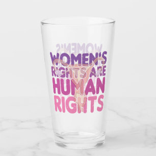 De rechten van de vrouw zijn mensenrechten glas