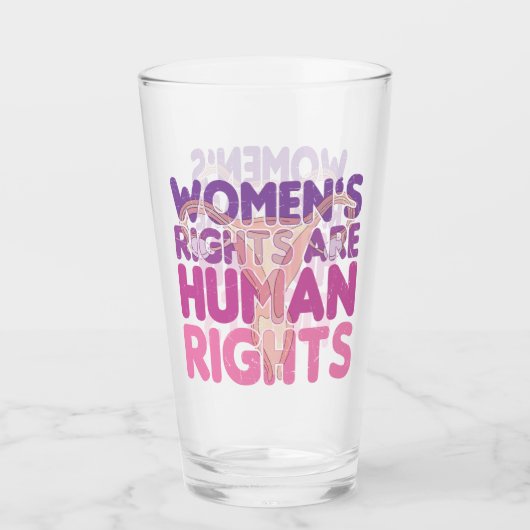 De rechten van de vrouw zijn mensenrechten glas (Voorkant)