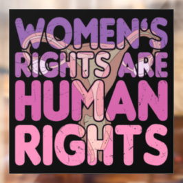 De rechten van de vrouw zijn mensenrechten raamsticker