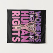 De rechten van de vrouw zijn mensenrechten wandkleed (Voorkant (horizontaal))