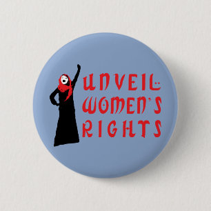 De rechten van moslimvrouwen onthullen ronde button 5,7 cm